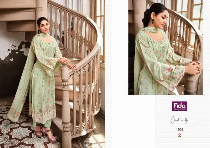 Ruhi By Fida Digital Printed Karachi Cotton Dress Material Wholesale Market In Surat